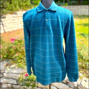 Long sleeve, green, Polo, Shirt, size S